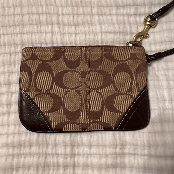 Coach Signature Canvas Wristlet - Picture 1 of 10